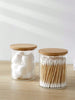1/2/3/4/6 Pack Qtip Holder Dispenser Dressing Table Apothecary Jars With Lids, Makeup Round Pad/Dental Floss Pick Holder, Bathroom Essential Jars Accessories Bathroom Organization Jars Dressing Table Organizer