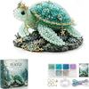 Mythical Ocean DIY Bead Kit For Beginners, 3D Beaded Animal Making Kit With Instructions, 8 Unique Sea Animal Designs With Glass Beads And Pattern Guide, Underwater Bead Embroidery Set